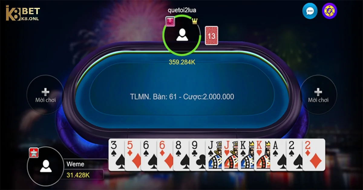 Tải và cài đặt game bài tiến lên tại nhà cái K8
